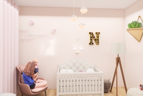 Cute baby room. Design Rendering