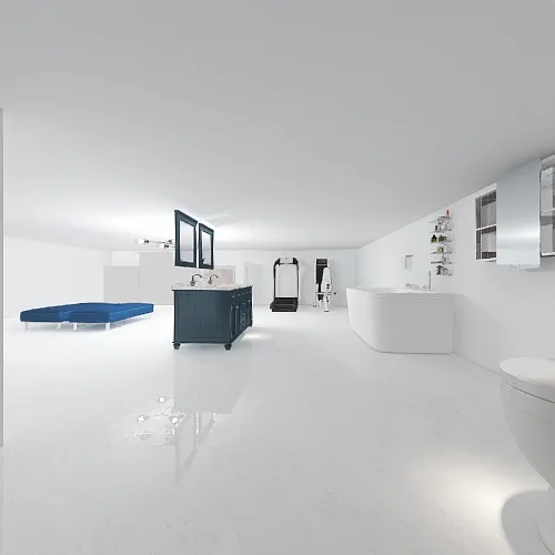 El armario y baño 3d design renderings