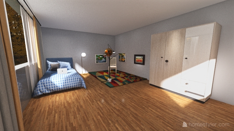 Habitación con Set up de grabación. 3d design renderings