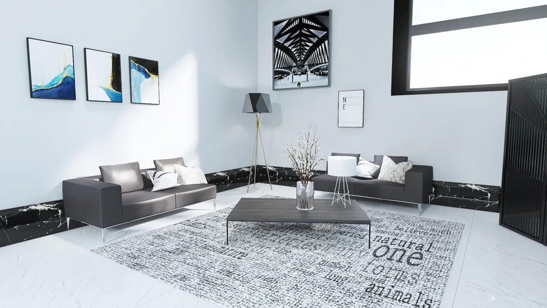 Minimalism Home 3d design renderings