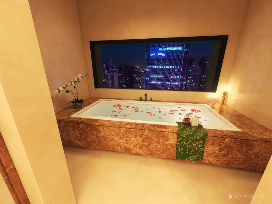 Honeymoon Bathroom 3d design renderings