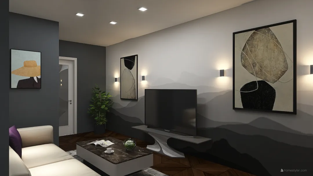 MODERN 1 BEDROOM UNIT 3d design renderings