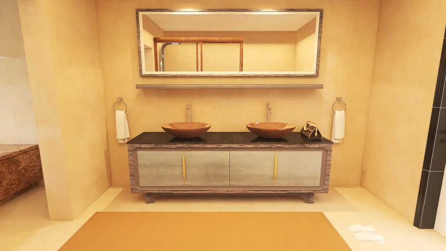 Honeymoon Bathroom 3d design renderings