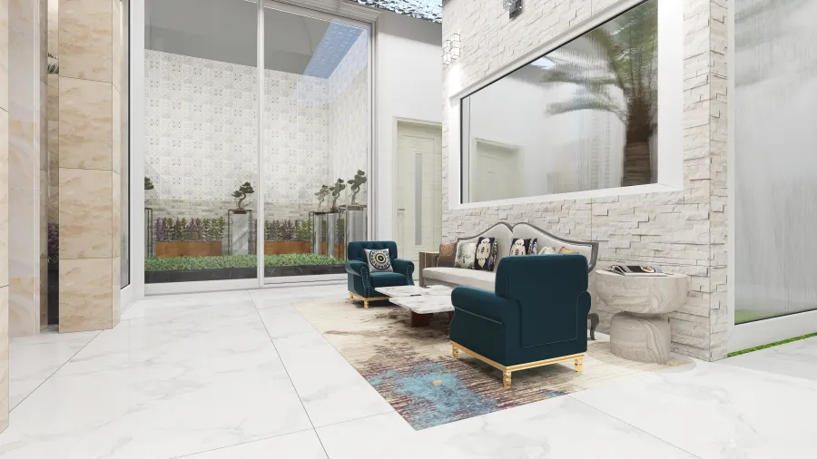 StyleOther Tunisian Djerbian house White Blue 3d design renderings