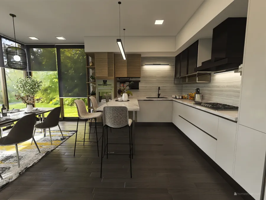 High-end Kitchen & Dining 3d design renderings