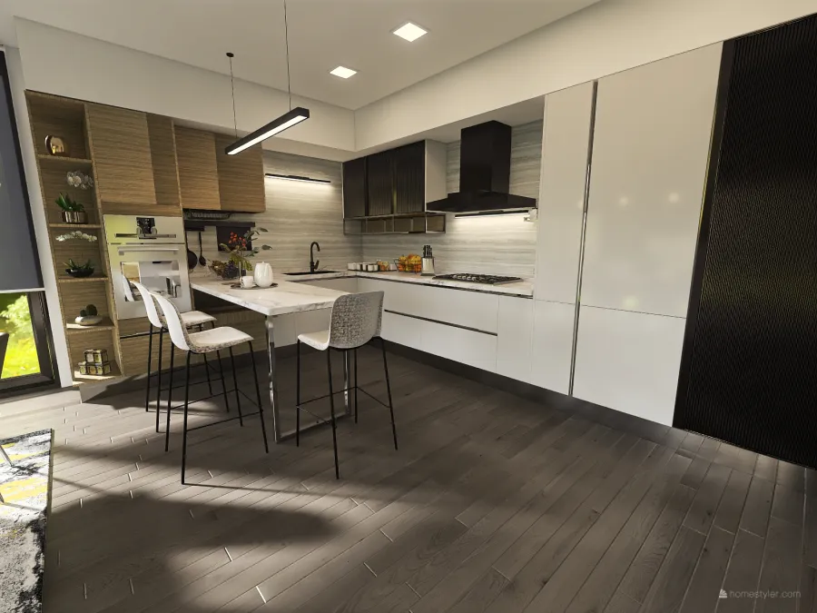 High-end Kitchen & Dining 3d design renderings