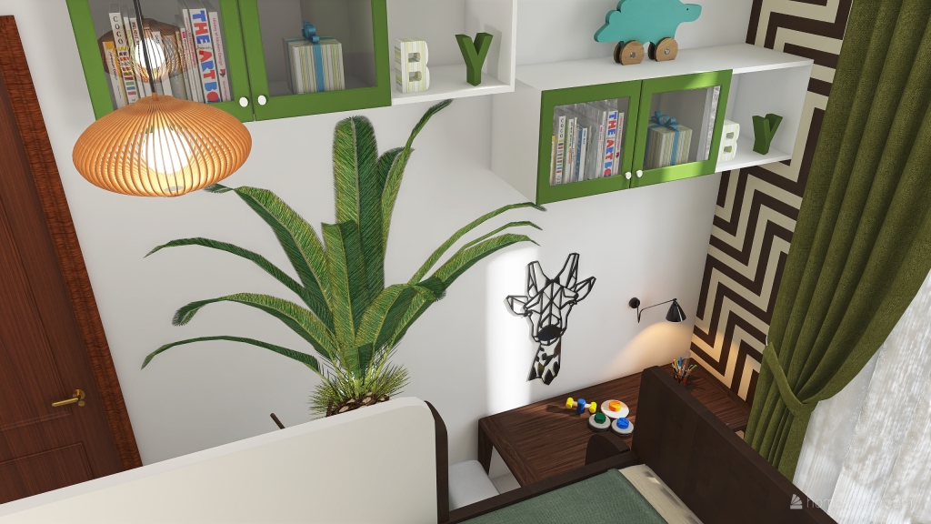 #HSDA2020Residential Tropical - Home Office 3d design renderings