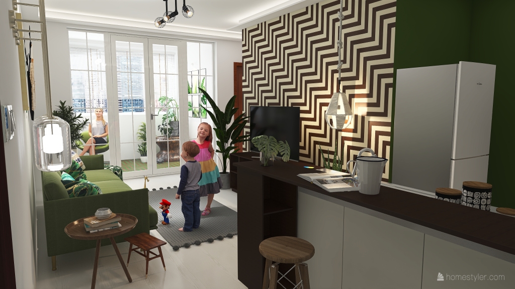 #HSDA2020Residential Tropical - Home Office 3d design renderings