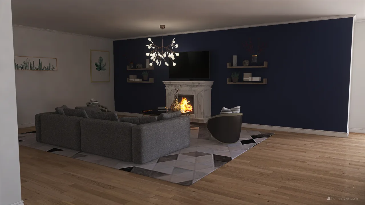 LivingDiningRoom 3d design renderings