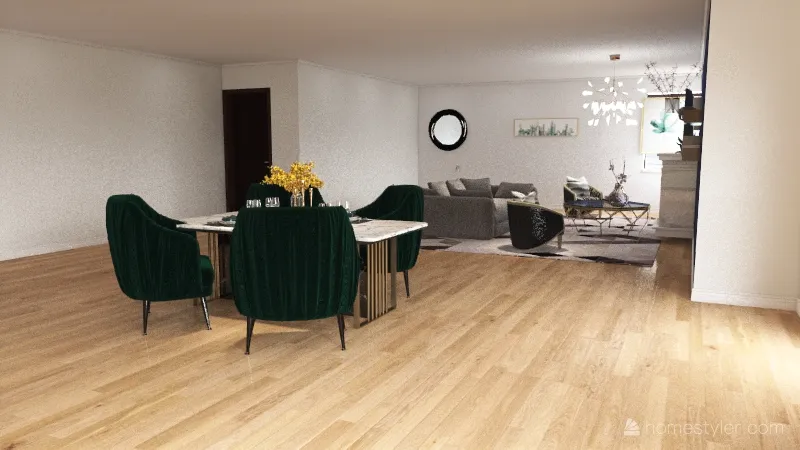 LivingDiningRoom 3d design renderings