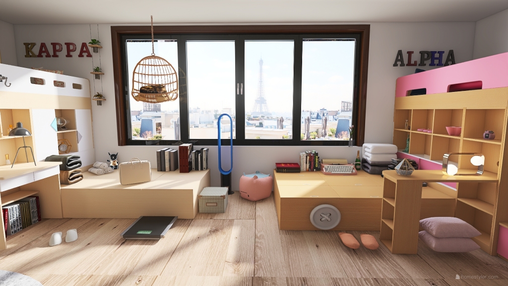 college dorm in Paris 3d design renderings