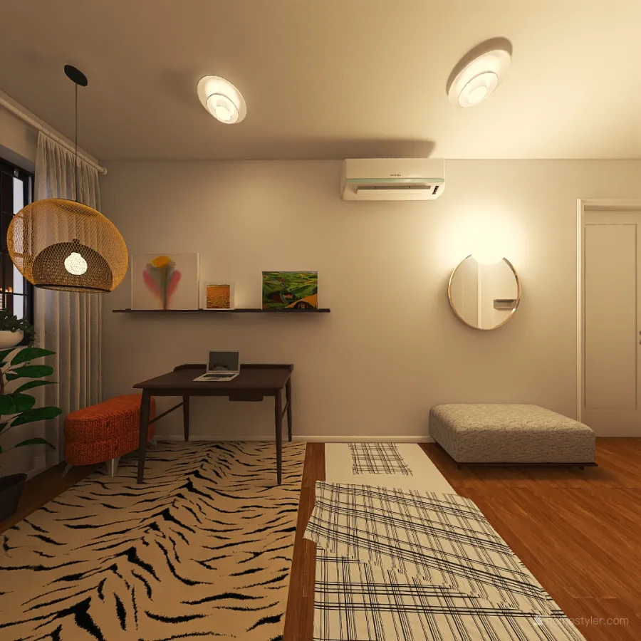 Bedroom: Madeline Riff 3d design renderings