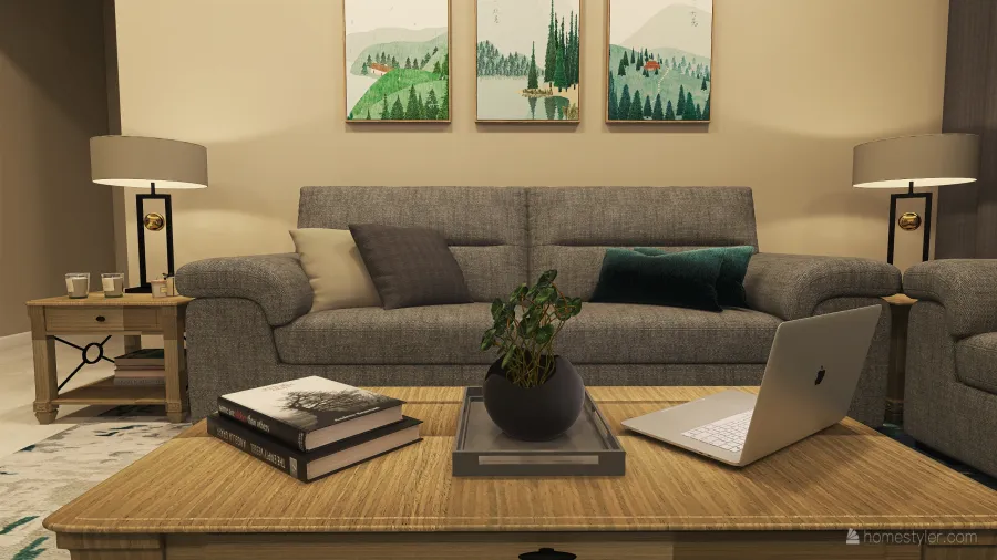 living room M 3d design renderings