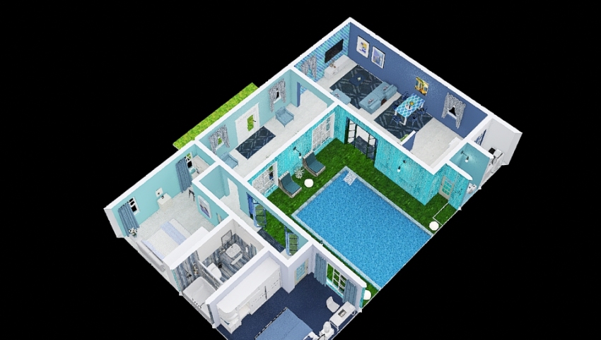 Pool house 3d design picture 192.67