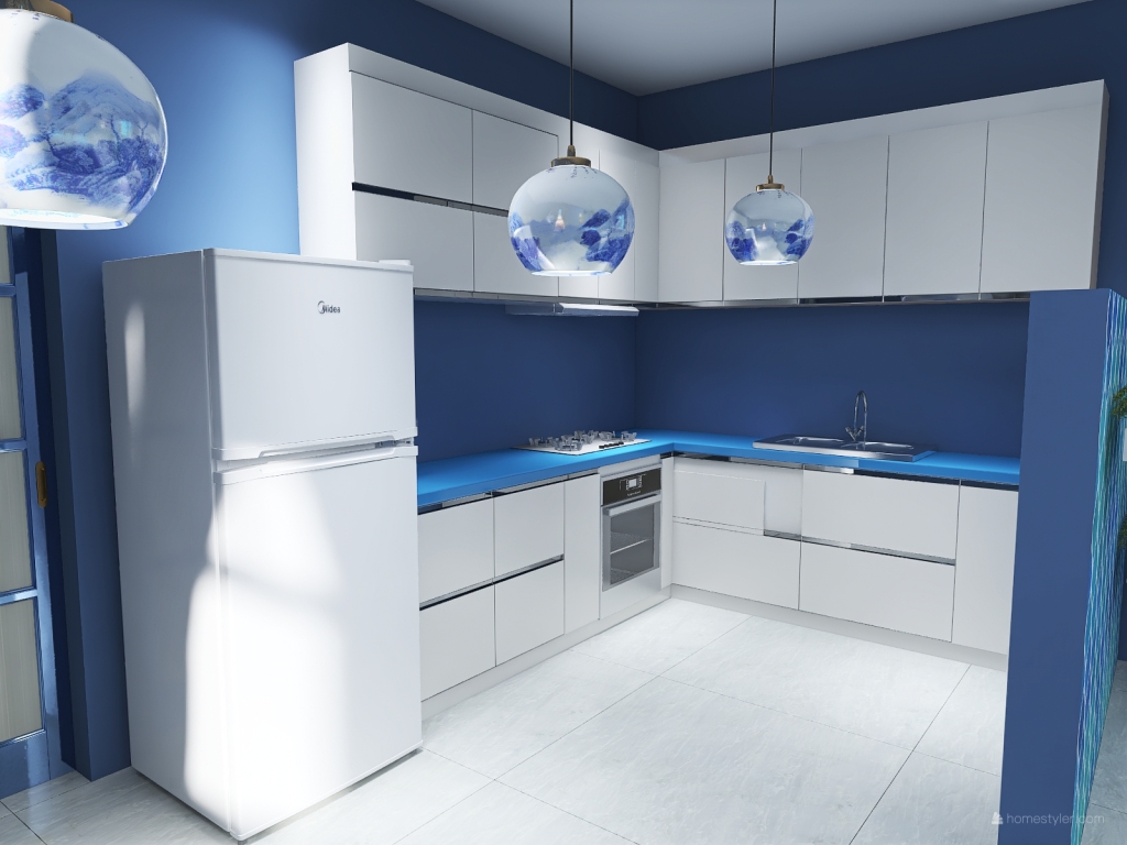 Living/Dinning/Kitchen 3d design renderings