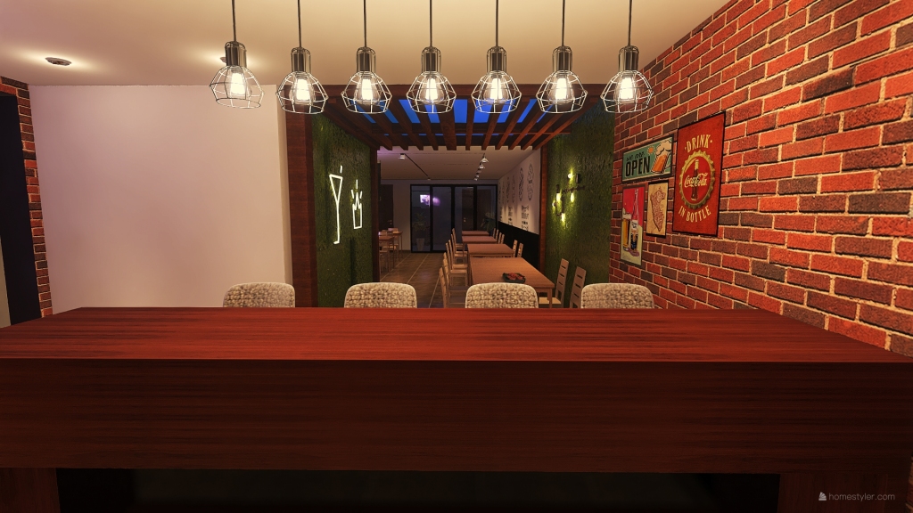 restaurante 3d design renderings