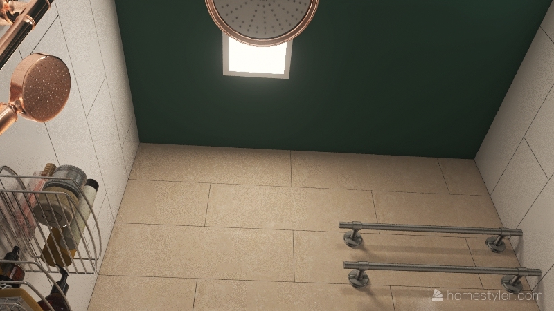 20 SQM first floor small chic apartment Interior Design Render