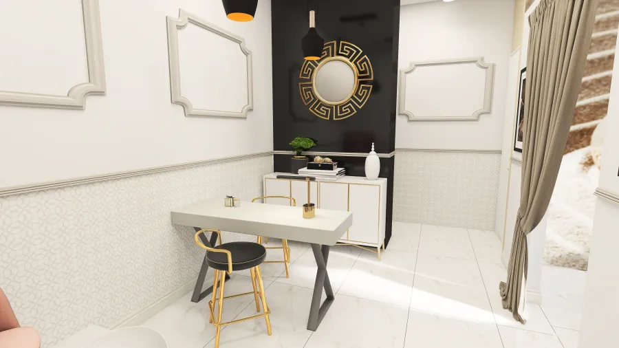 Sala obsługi pedicure i manicure 3d design renderings