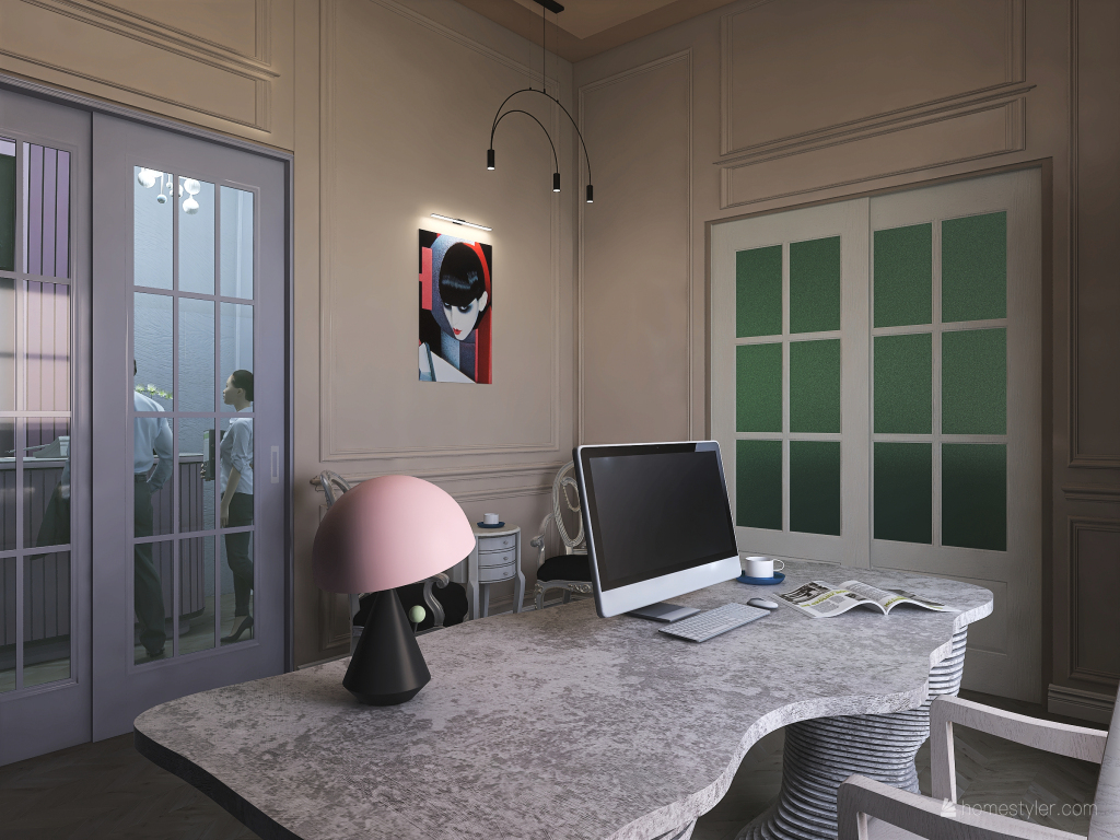 Modern StyleOther Purple Green Blue Orange CEO Office 3d design renderings