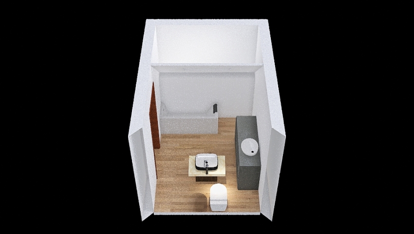 Łazienka granatowo-biała 3d design picture 10.09