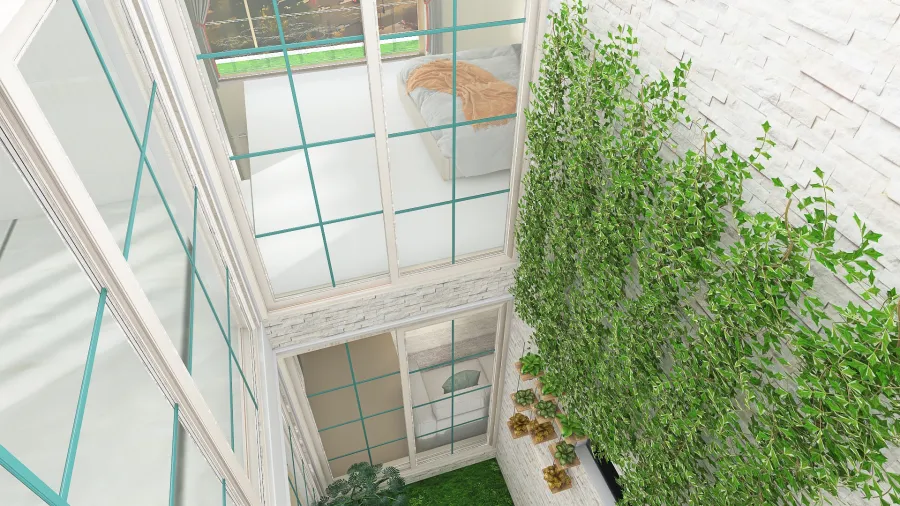Modern Atrium 3d design renderings