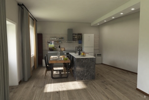Interior Design of the kitchen in modern style Design Rendering