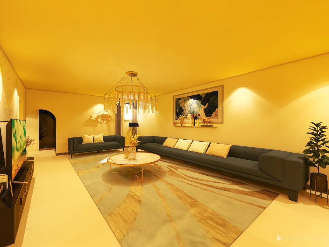 leivng room 3d design renderings