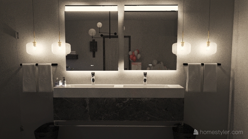 Honeymoon bathroom 3d design renderings