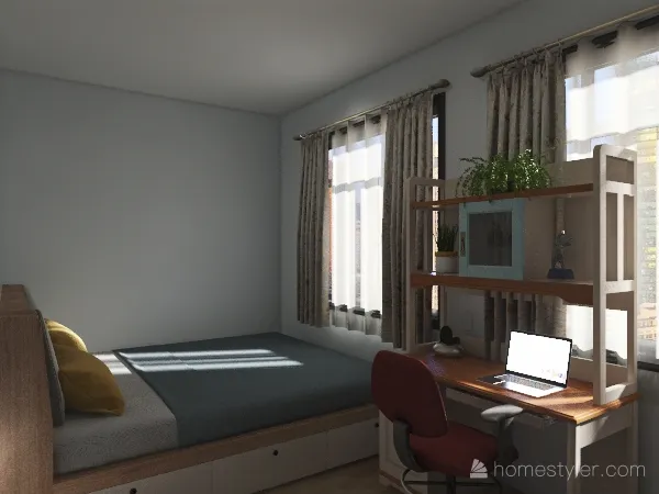 SecondBedroom 3d design renderings