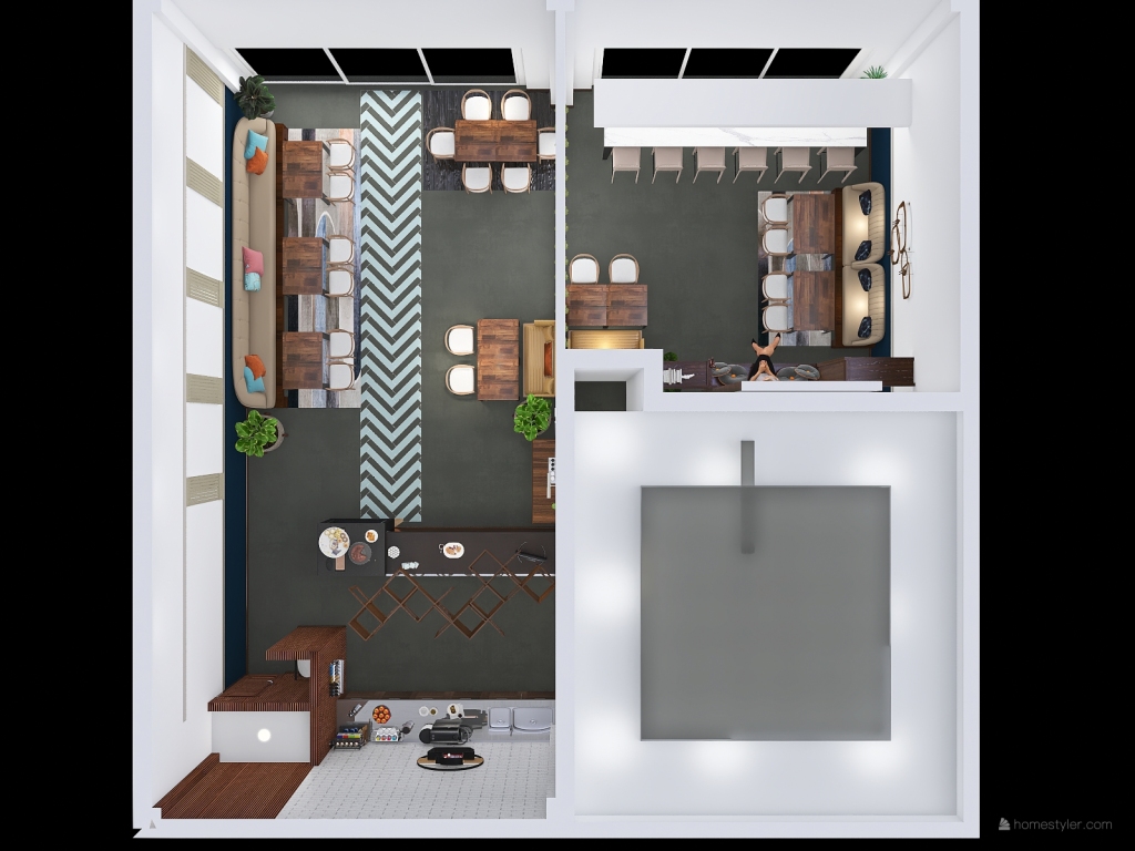 CAFE DULCE  AROMA 3d design renderings