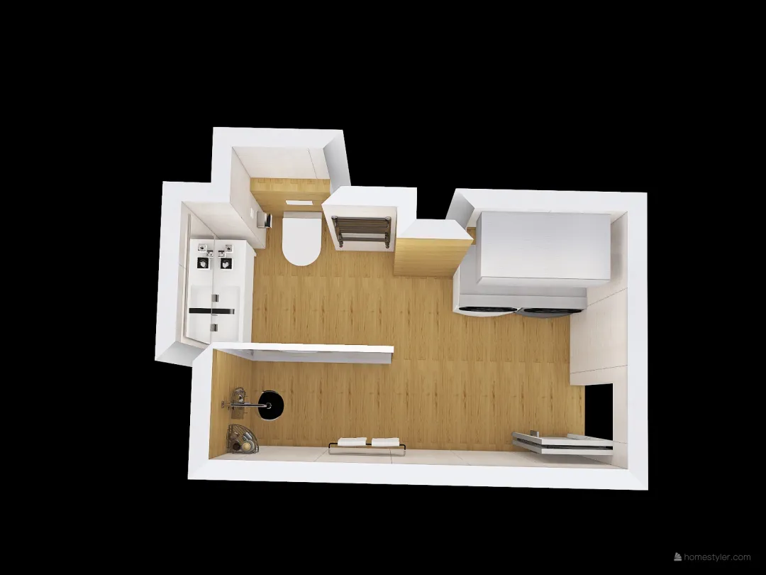 Design new bathroom and all flat 3d design renderings