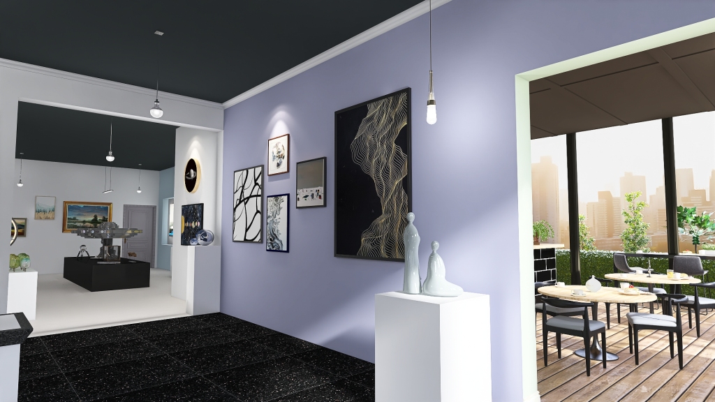 Art Gallery 3d design renderings