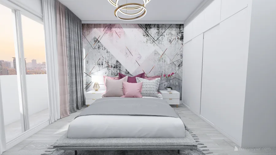 One bedroom apartment 3d design renderings
