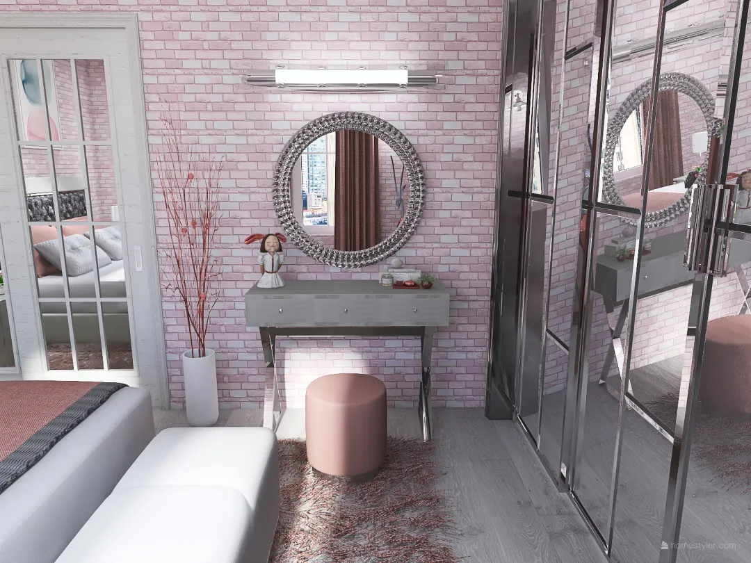 Single Lady Apartment 3d design renderings