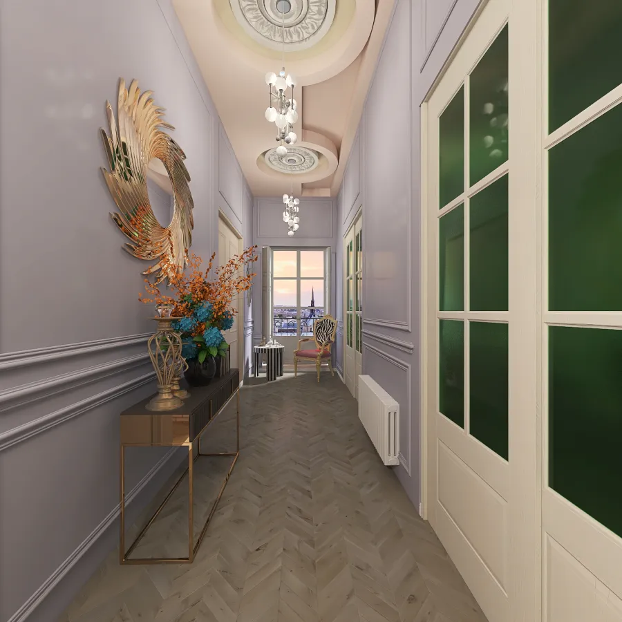 Modern StyleOther Purple Green Blue Orange Reception/Corridor/Staff Kitchen 3d design renderings