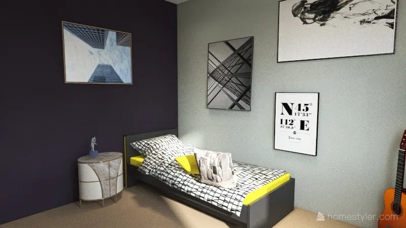 SecondBedroom 3d design renderings