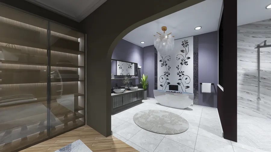 Luxurious Master Suite 3d design renderings