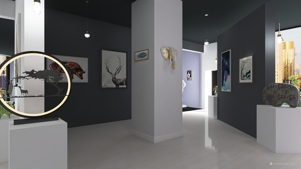 Art Gallery 3d design renderings
