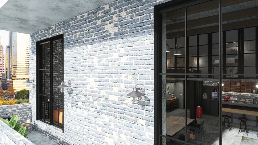 Industrial Bauhaus Modern #HSDA2020RESIDENTIAL#Loft #LK Grey Black 3d design renderings
