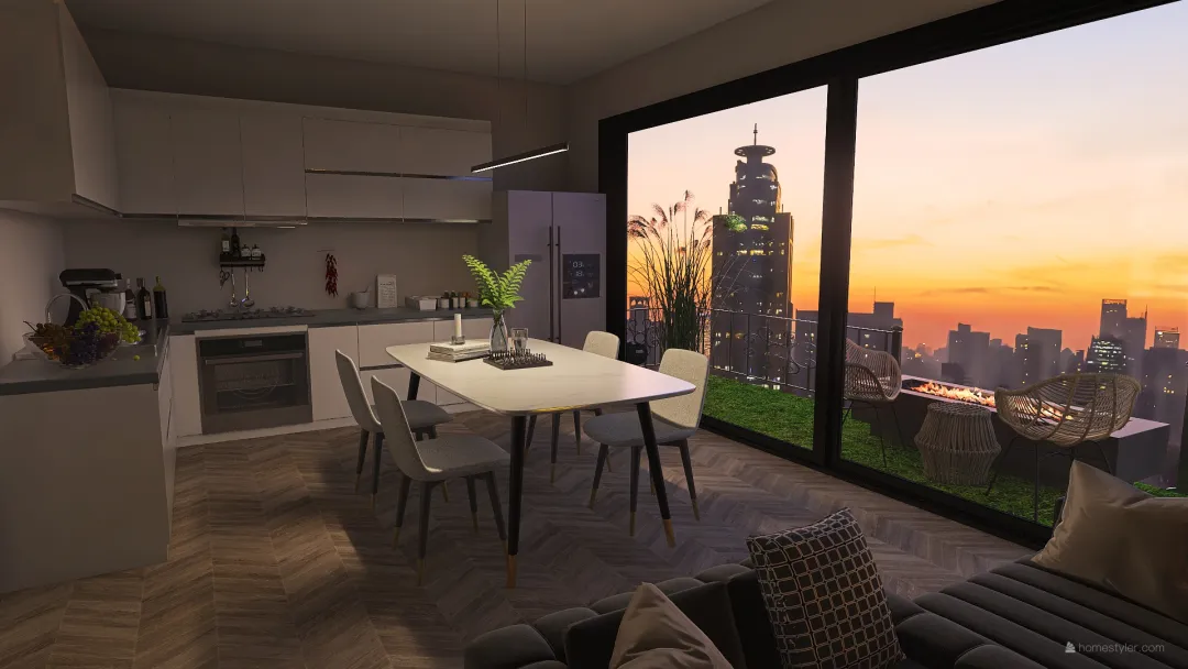 NYC apartment 3d design renderings