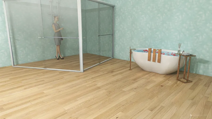 Bedroom and Bathroom 3d design renderings