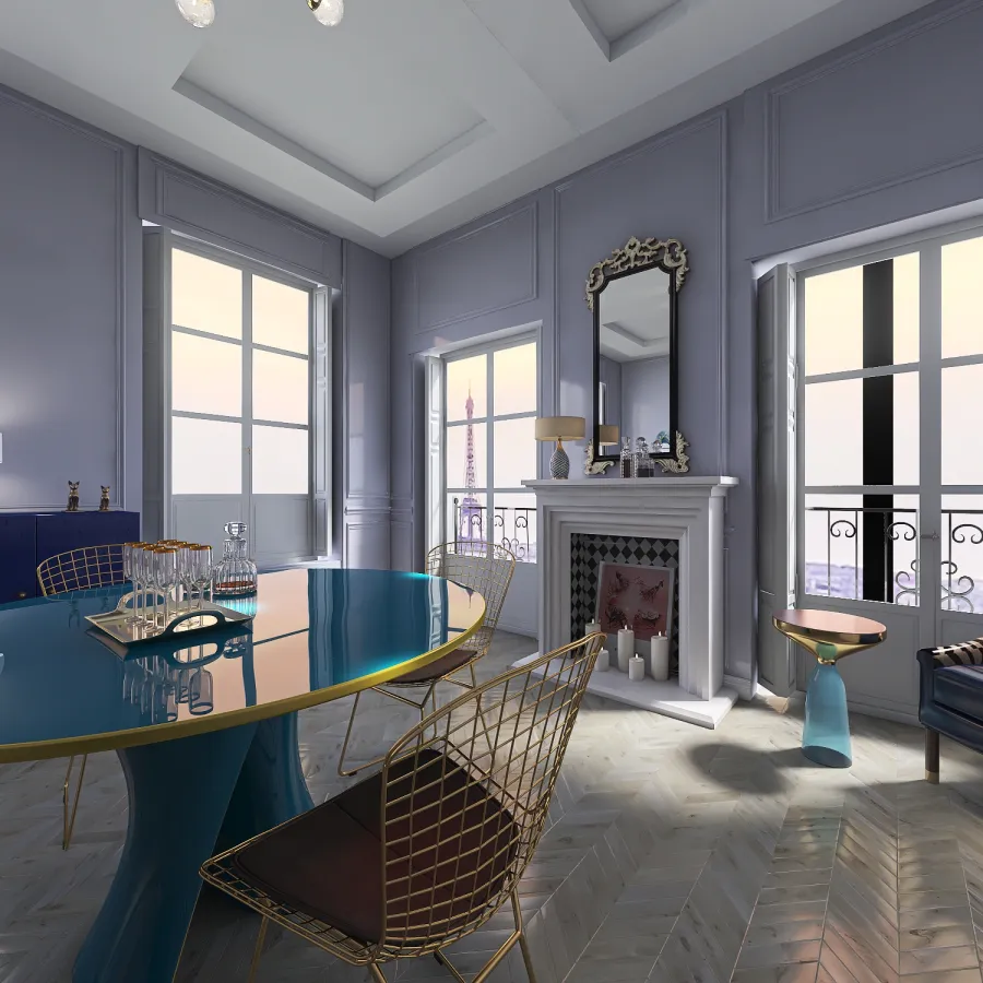 Modern StyleOther Purple Green Blue Orange Meeting Room 3d design renderings
