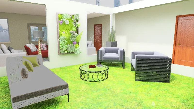 Courtyard House 3d design renderings