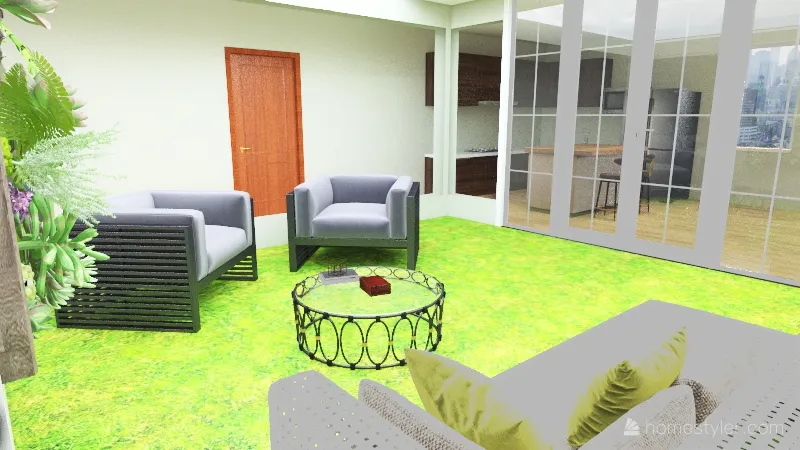 Courtyard 3d design renderings