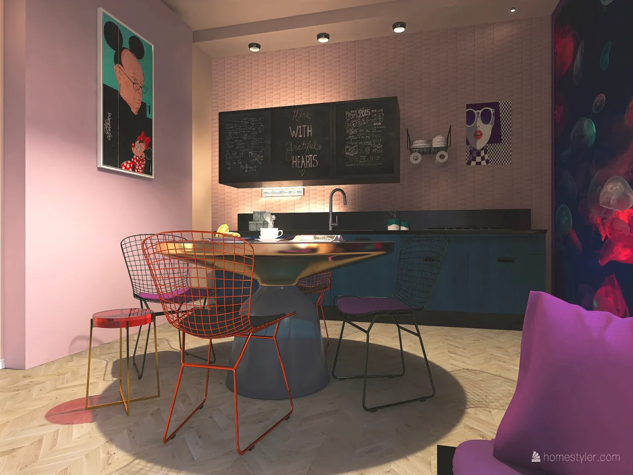 Modern StyleOther Purple Green Blue Orange OtherRoom 3d design renderings