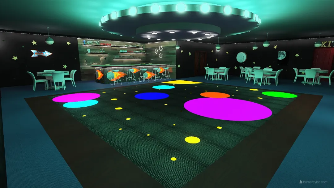 Supernova Nightclub 3d design renderings