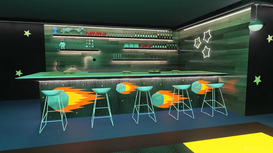 Supernova Nightclub 3d design renderings