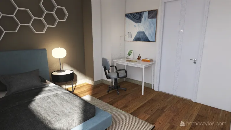 Appartamento per studenti 3d design renderings