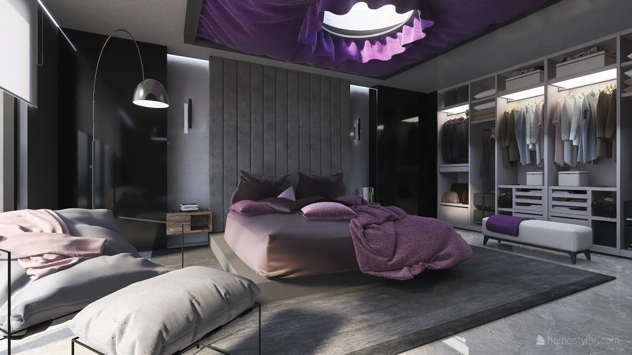 Contemporary WoodTones Blue Purple UnnamedSpace 3d design renderings
