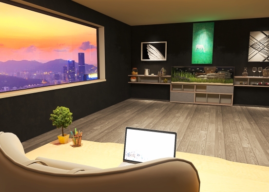 Modern Single Floor Apartment Design Rendering